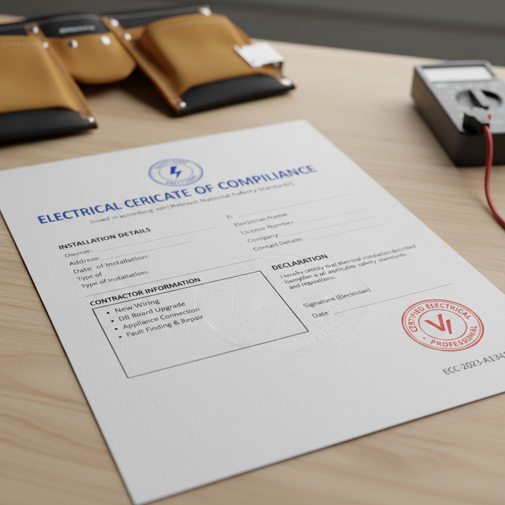 alt="Electrician Somerset West issuing Certificates of Compliance for solar, electrical systems, and fences"